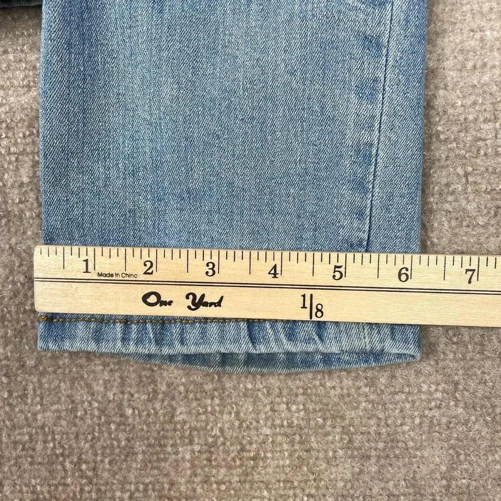 Ring Of Fire Slim Jeans Mens 31x30 Blue Denim Cotton Stretch Distressed Low Rise
